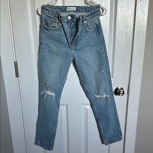 Zara Blue Distressed Jeans
